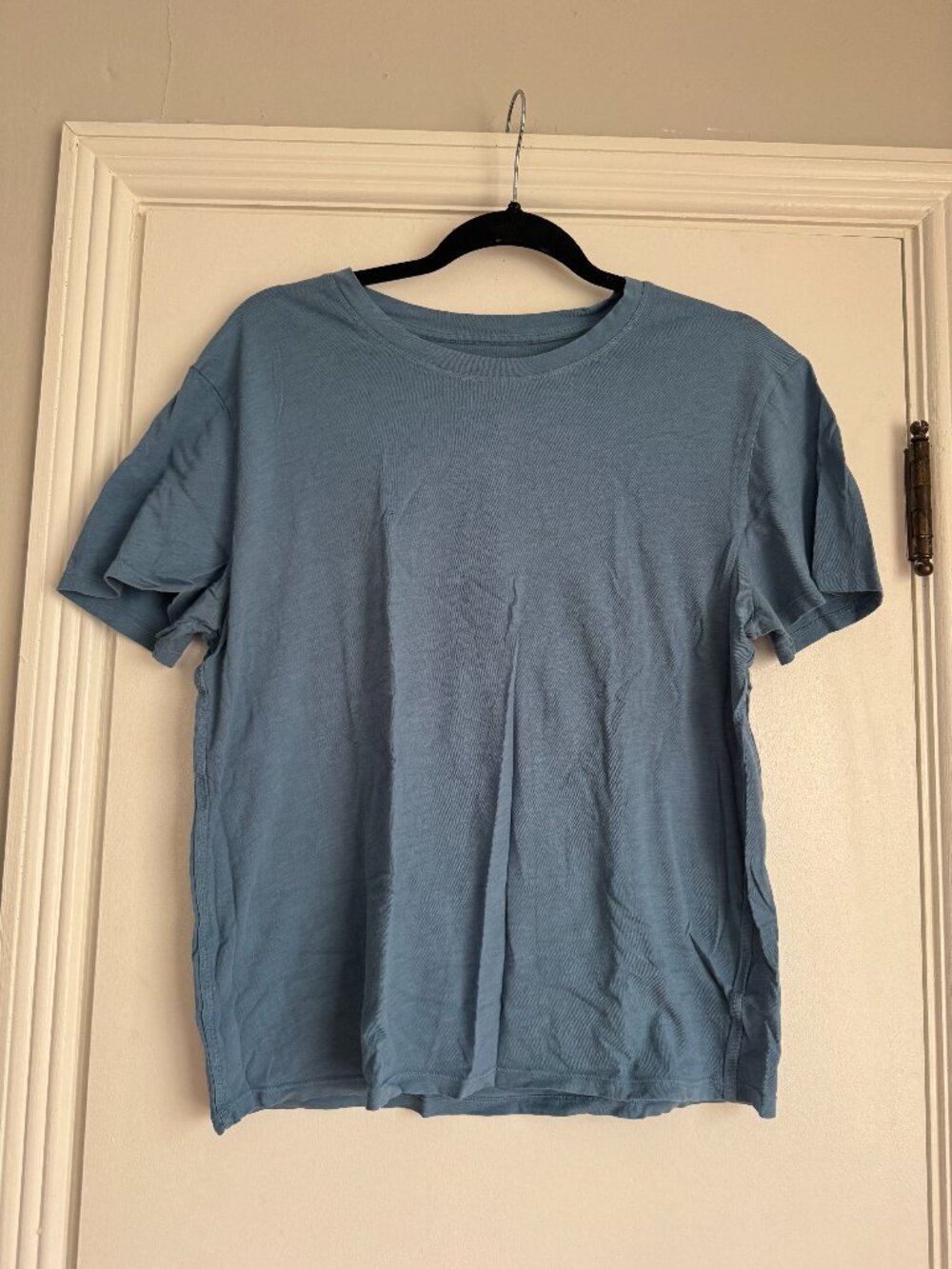 Athleta Women's 100% Cotton Short Sleeve Tee Blue Size Medium